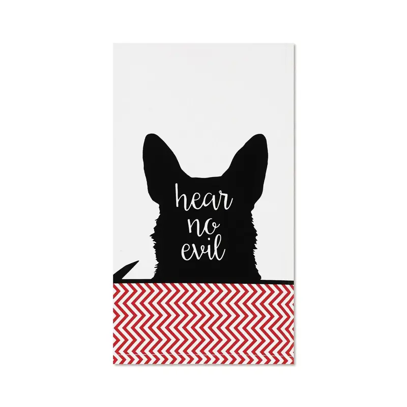 'Our Name Is Mud' Evil Tea Towel – Humorous Kitchen Linen 1