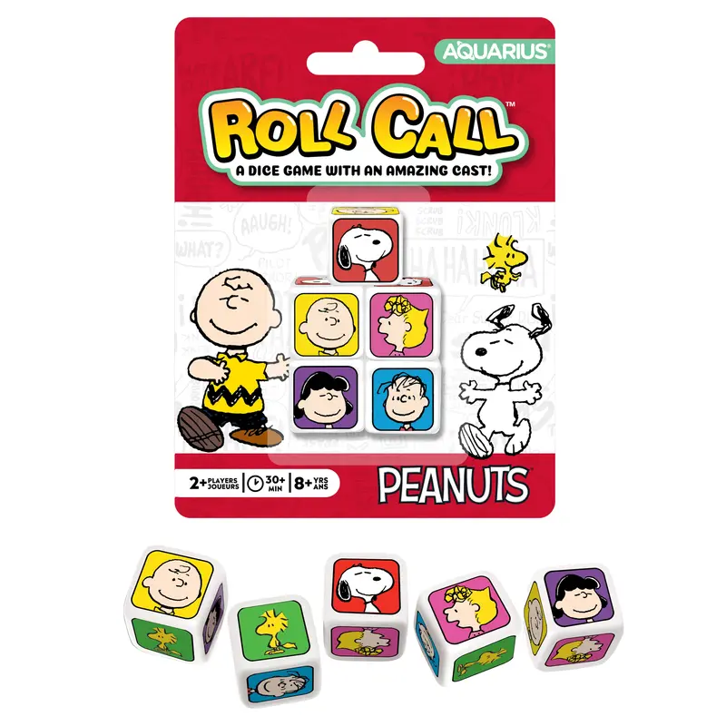 Peanuts Roll Call Dice Game Set – Five Custom Dice For Family Play 1