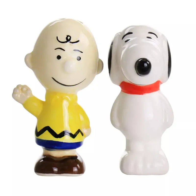 Peanuts Salt And Pepper Shaker Set – Snoopy & Charlie Brown, 3.7" Tall 1