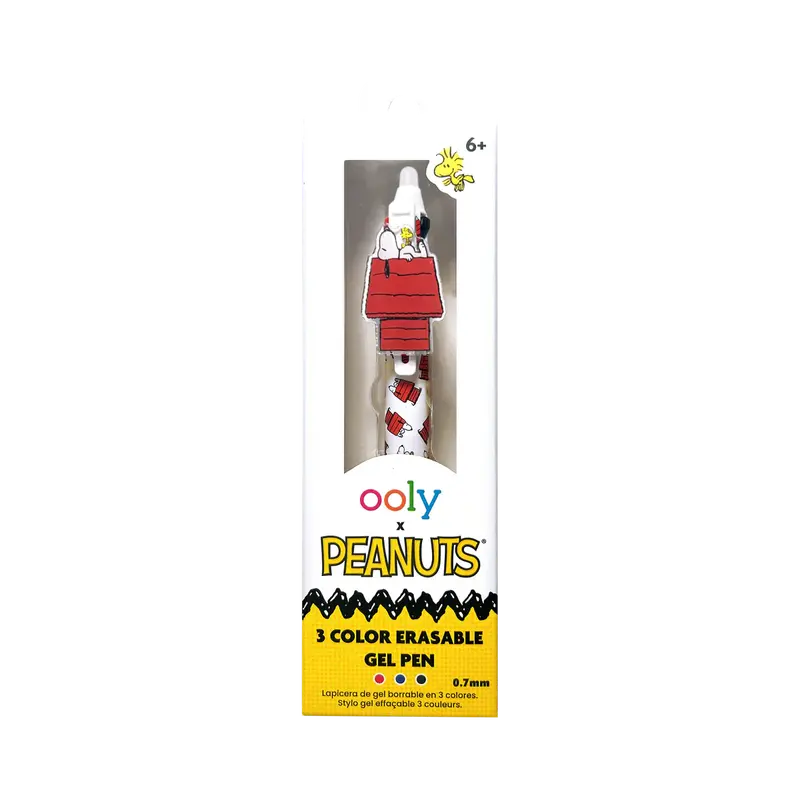 Peanuts Snoopy 3-Color Erasable Gel Pen – Gift-Boxed Set 1