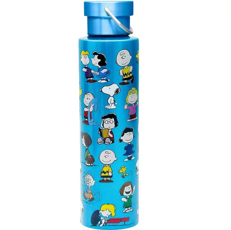 Peanuts Stainless Steel Water Bottle – Blue Insulated Tumbler Featuring Snoopy & Friends 1