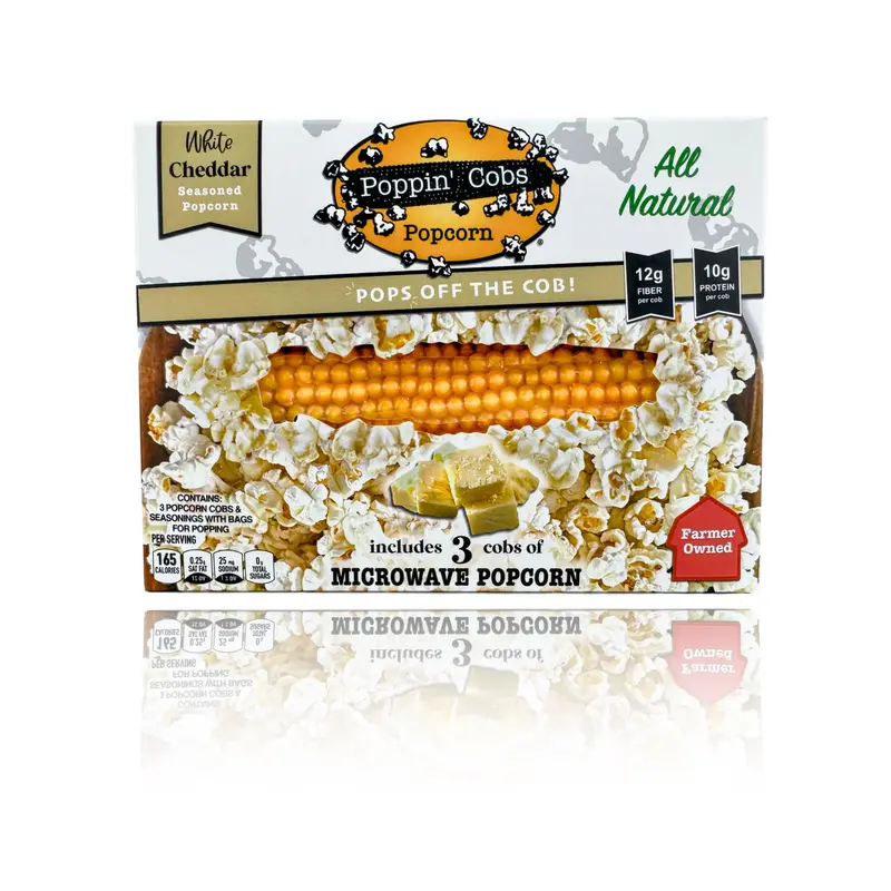 Popcorn On The Cob Snack Pack – White Cheddar Flavor (3-Pack) 1