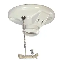 Porcelain Lampholder With Built-In Electrical Outlet 1