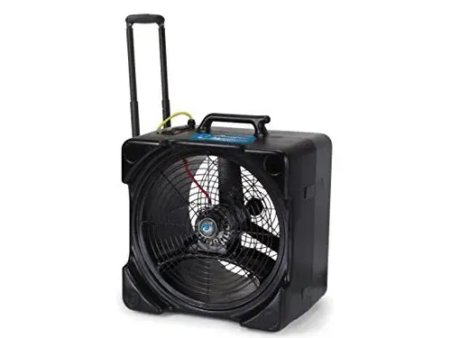 Powr-Flite Pdf5Dx Portable Axial Air Mover – 5-Foot Cfm Fan With Handle & Wheels 1