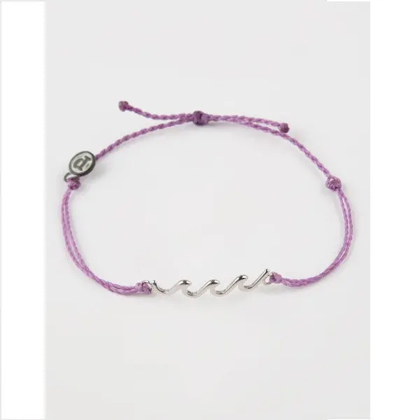Pura Vida Delicate Purple Wave Bracelet – Lightweight Handcrafted Charm Band 1