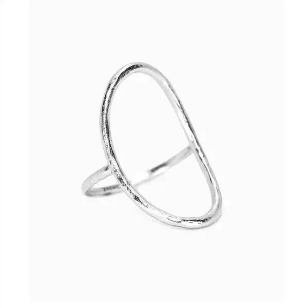 Pura Vida Open Oval Ring – Minimalist Silver-Tone Fashion Ring 1