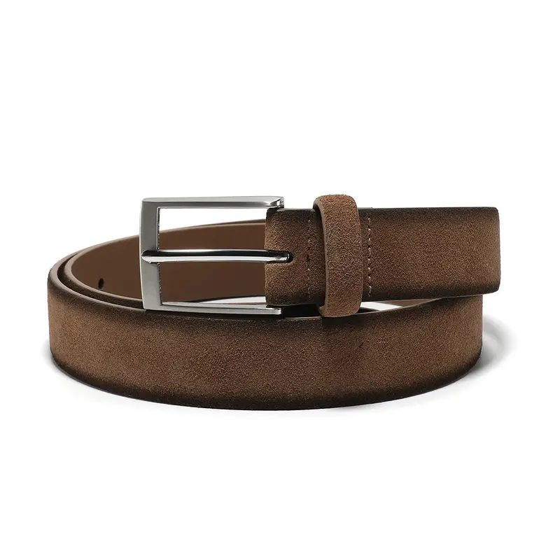 Px Blackened-Edge Suede Leather Belt 1