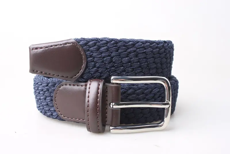 Px Rustic-Weave Stretch Leather Belt 1