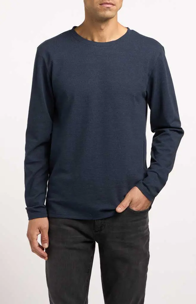 Px Textured Long-Sleeve Crewneck Tee 1
