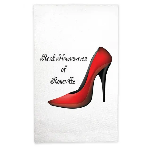 'Real Housewives Of Roseville' Kitchen Towel – Cotton Dish Cloth With Humorous Design 1
