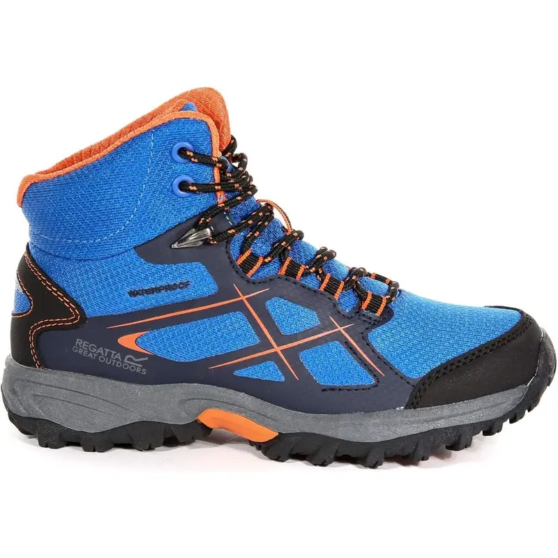 Regatta Kota Mid Waterproof Hiking Boots For Kids – Navy Blue 1