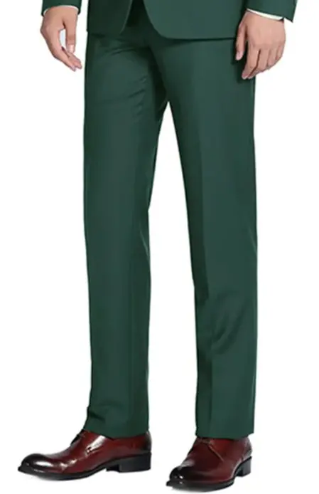 Renoir Green Suit Pant – Modern Fit Wool-Blend Trousers 1