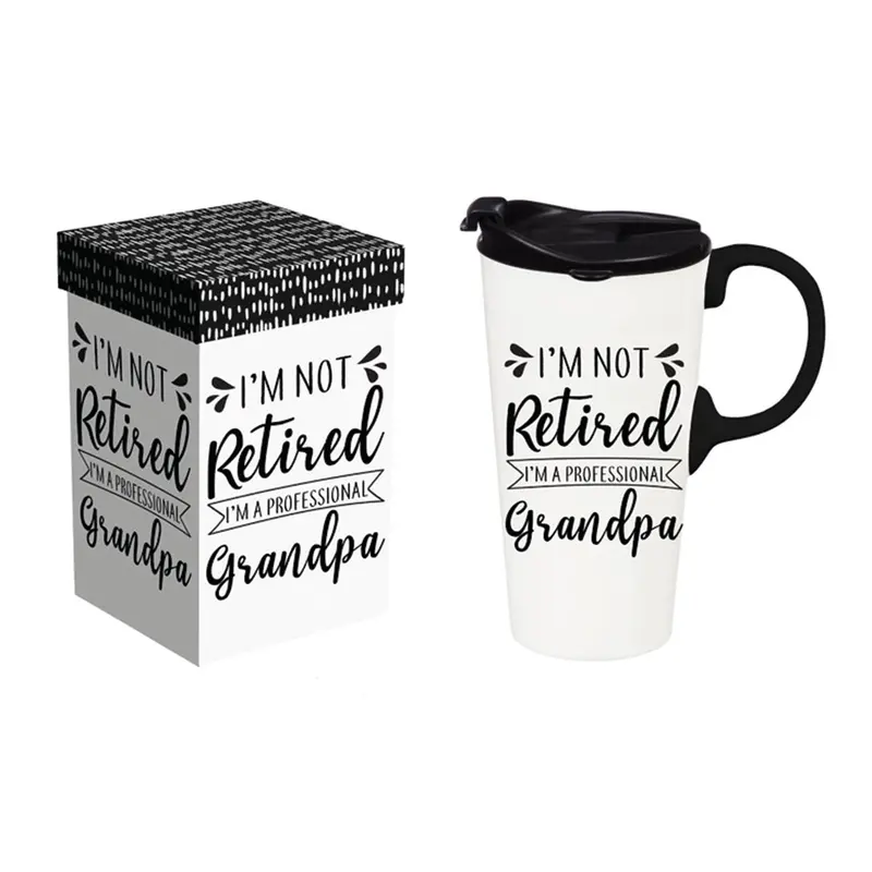 'Retired Professional Grandpa' Travel Tumbler – 17 Oz Insulated Cup With Gift Box 1
