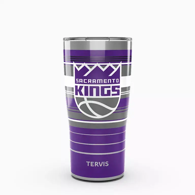 Sacramento Kings Nba Hype Stripes Tumbler – 20 Oz Double-Walled Stainless Steel With Slider Lid 1
