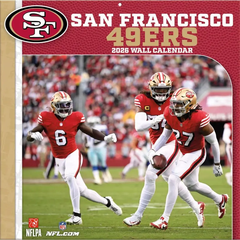 San Francisco 49Ers 2026 Wall Calendar – 12X12 Team-Themed Desktop Display 1