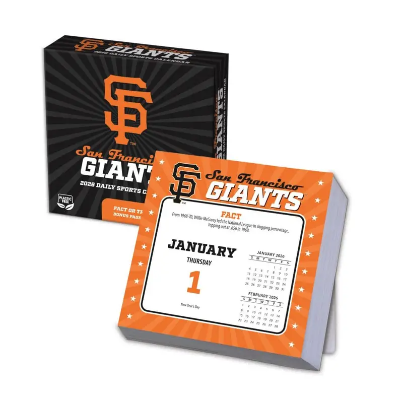 San Francisco Giants 2026 Desk Calendar – Mlb Day-By-Day Planner 1