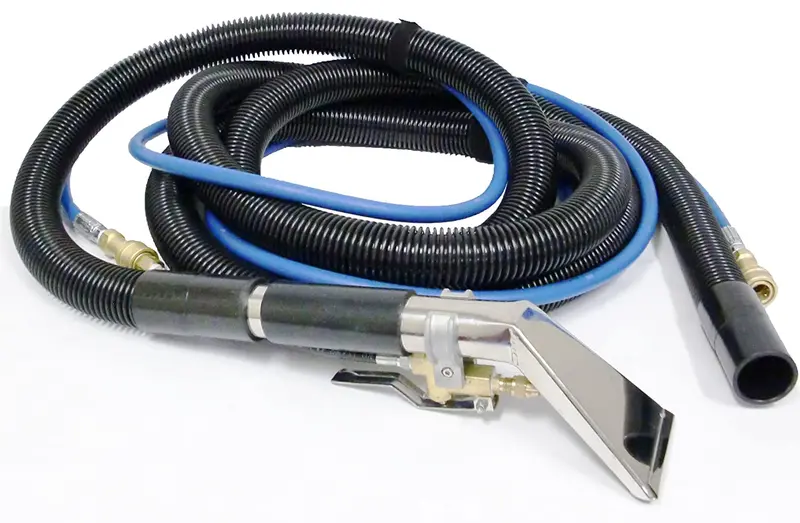 Sandia 80-8010 4" Stainless Steel Upholstery Extraction Tool With 15' Dual Hose Assembly 1