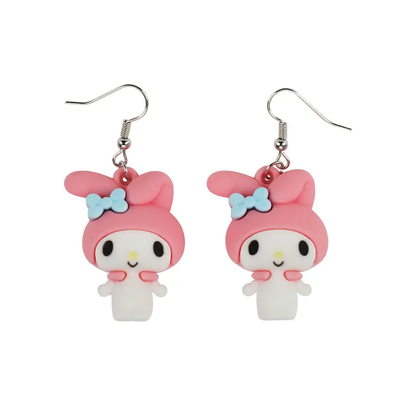 Sanrio My Melody Plush Earrings – Soft, Adorable Character Accessories 1