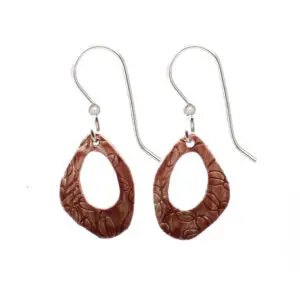 Silver Forest Organic Leaf-Shaped Earrings – Handcrafted Nature-Inspired Jewelry 1