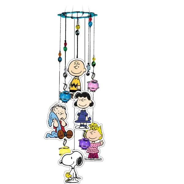 Snoopy & Peanuts Gang Metal Wind Chime – 17-Inch Outdoor Hanging Decor 1