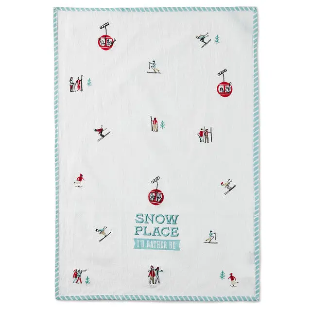 'Snow Place I'D Rather Be' Tea Towel – Hallmark Holiday Kitchen Linen (18X26 In) 1