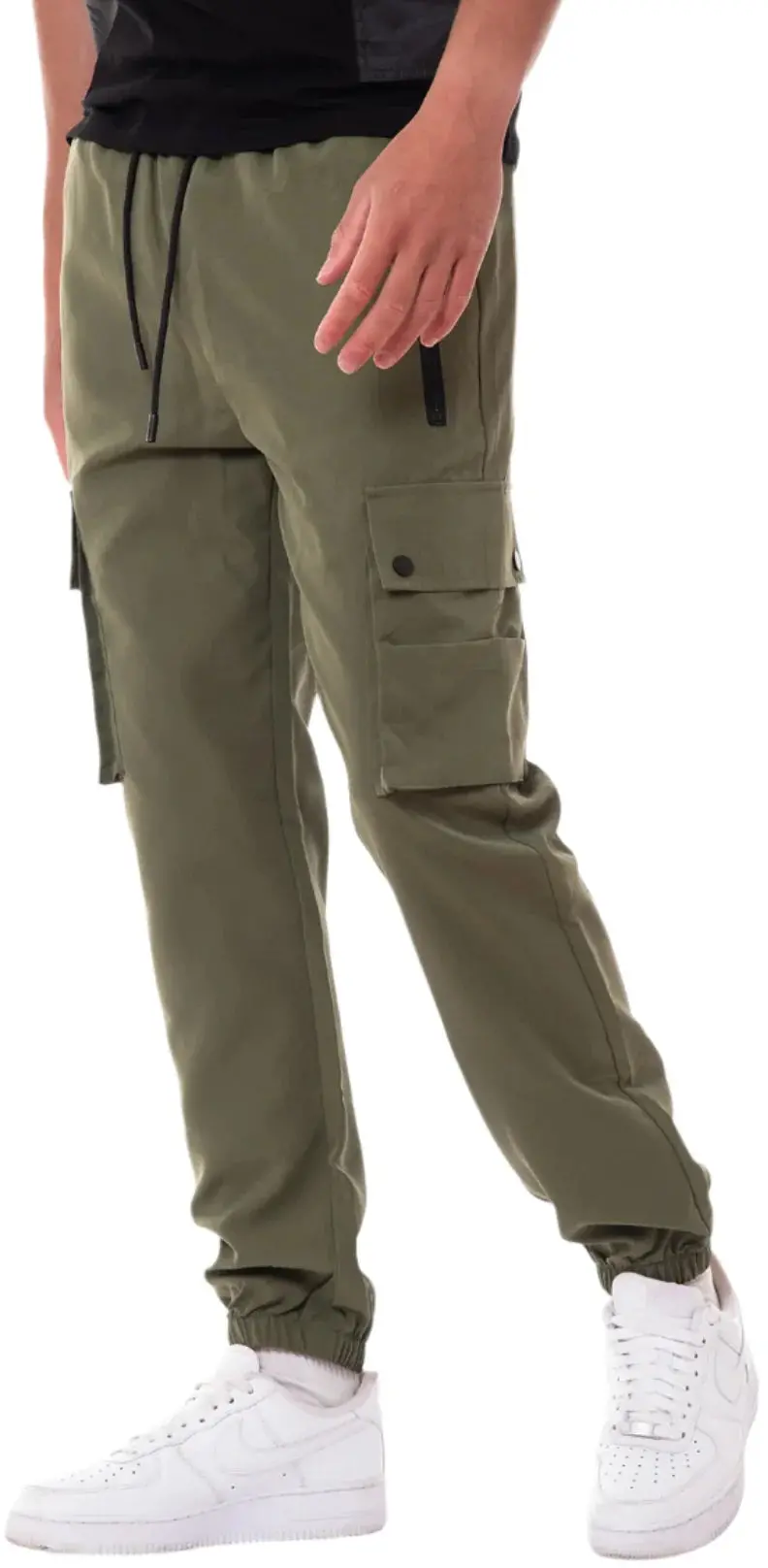 Soulstar Combat Men'S Multi-Pocket Cargo Pants – Olive Green 1