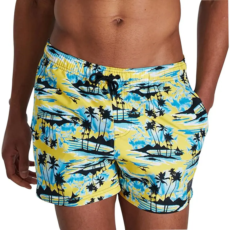 Speedo Men'S Printed Leisure Swim Shorts – Yellow, 14" Inseam 1