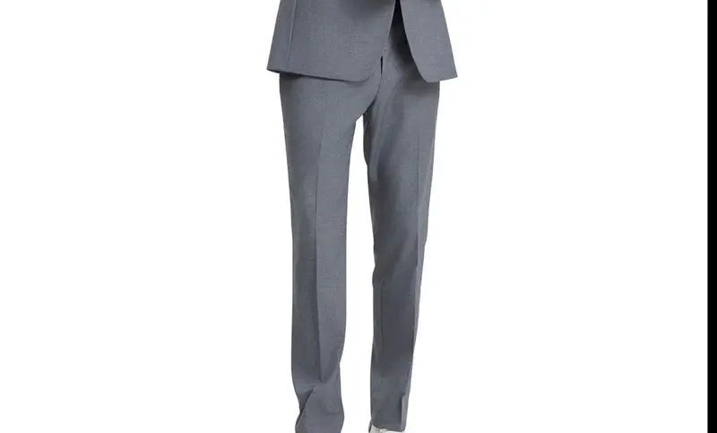 Stacy Adams Medium Grey Suit Pant – Slim-Fit Wool Blend 1