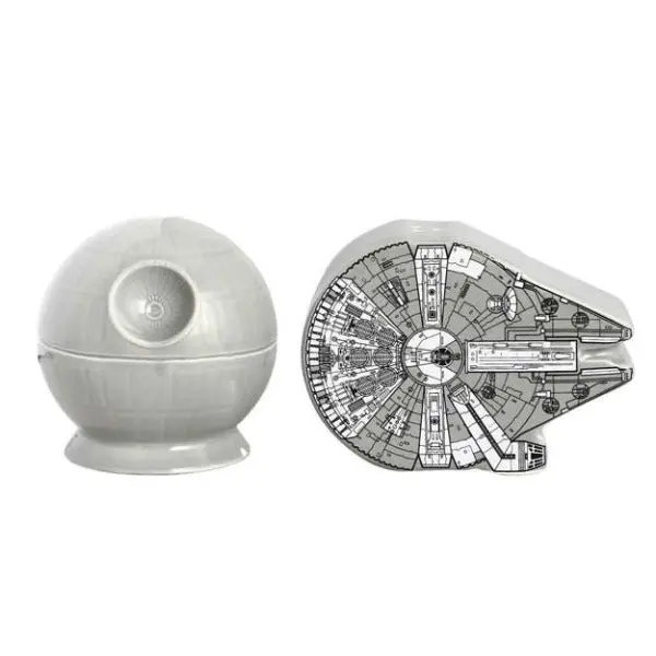 Star Wars Millennium Falcon And Death Star Salt And Pepper Shakers 1