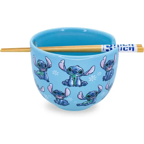 Stitch Expressions Ramen Bowl Set With Chopsticks 1
