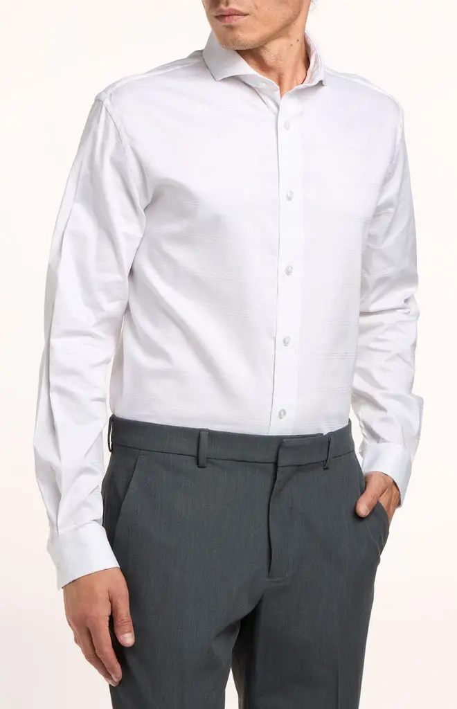 Stone Rose Windowpane Shirt – Long-Sleeve Woven – Alternate Colorway 1