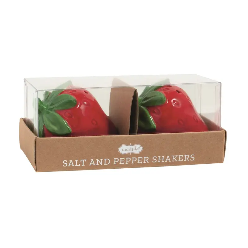 Strawberry-Themed Salt And Pepper Shakers Set 1
