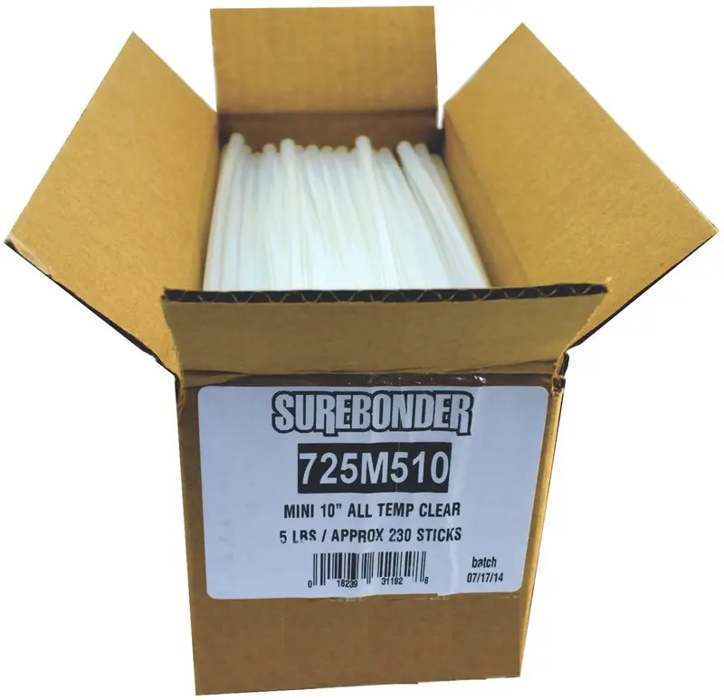 Surebonder 725M510 Mini All-Temperature Hot Melt Glue Sticks – 10" Length, 5 Lb Pack 1