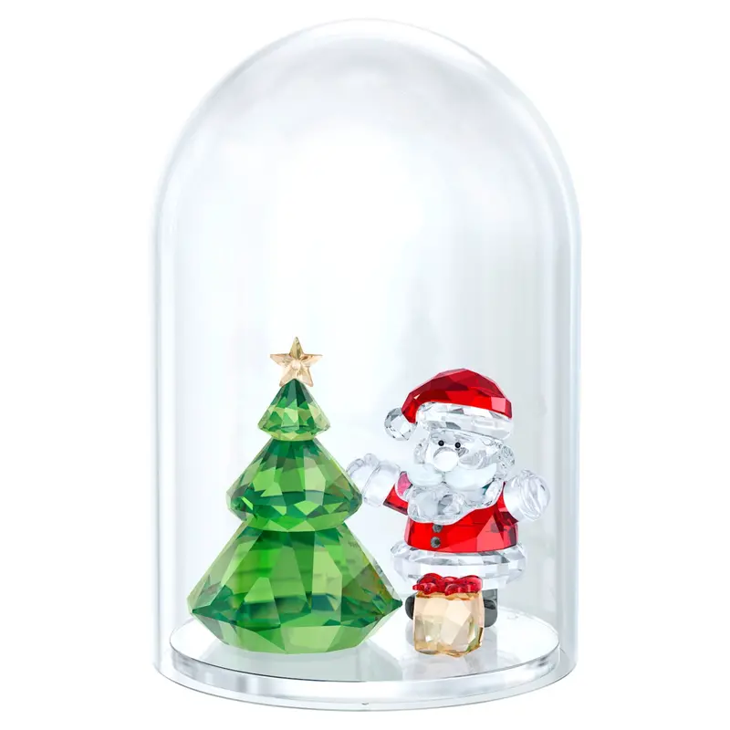 Swarovski Christmas Bell Jar – Tree & Santa Ornament Display 1