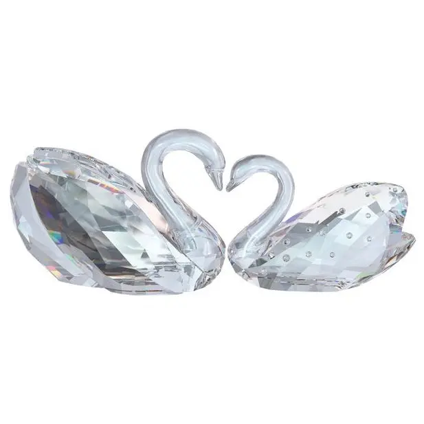 Swarovski Love Swans Sculpture – Romantic Crystal Art Piece 1