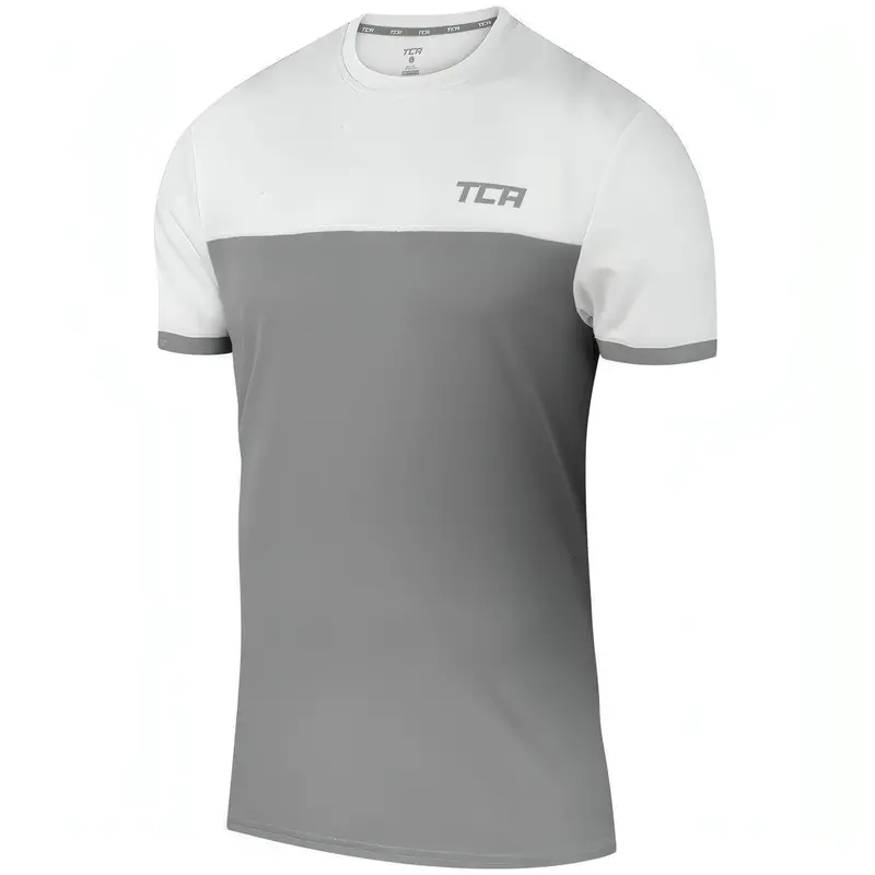 Tca Aeron Junior Running Top – Heather Grey, Breathable Short Sleeve 1