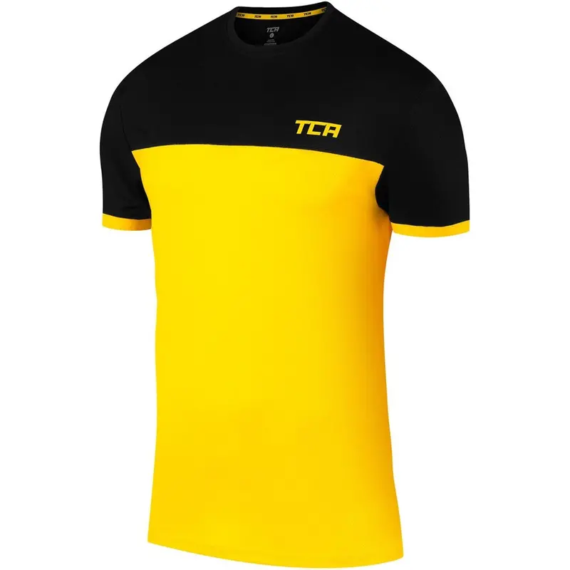 Tca Aeron Junior Running Top – Short Sleeve, Bright Yellow 1