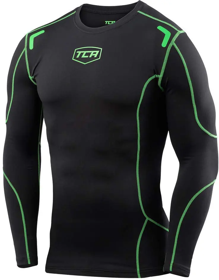 Tca Elite Plus Men'S Black Long-Sleeve Compression Top 1