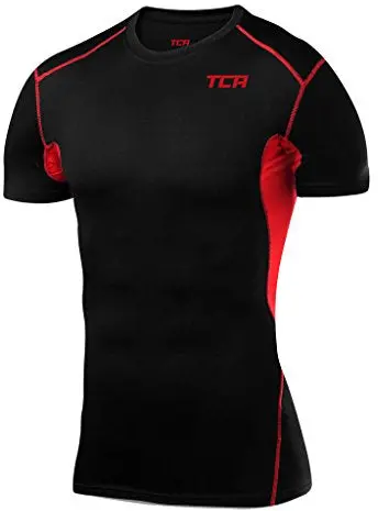 Tca Hyperfusion Youth Short-Sleeve Compression Top In Black 1