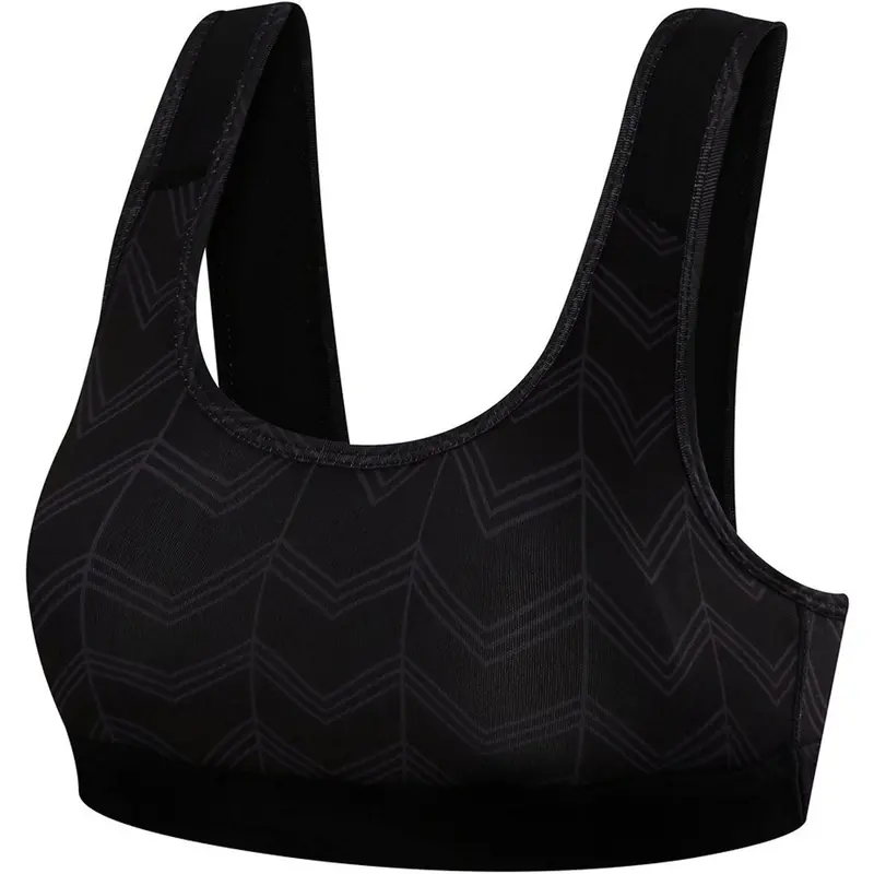 Tca Impulse Women’S Printed Sports Bra – High-Performance Support, Black 1