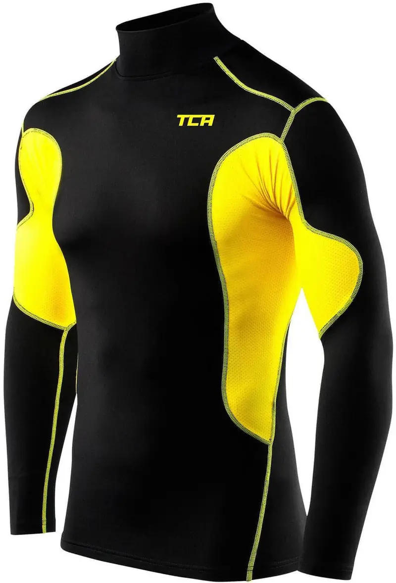 Tca Superthermal Junior Long-Sleeve Compression Top – Black 1