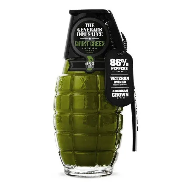 The General'S Grunt Green Hot Sauce, 6 Oz Bottle 1
