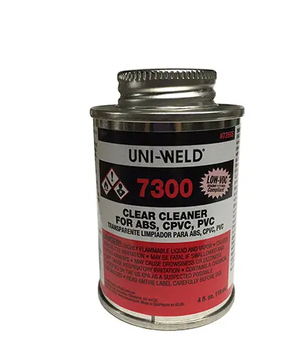 Uni-Weld Clear Cleaner & Primer – 1/4 Pint (Abs/Cpvc/Pvc) 1