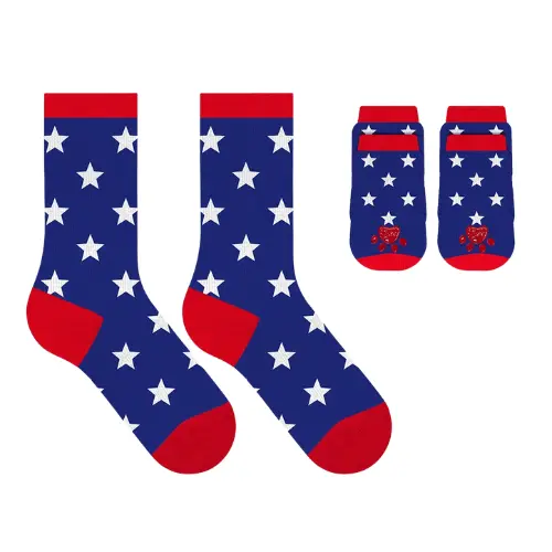 Usa Star-Themed Pet Owner Socks – Patriotic Animal Lover Apparel 1
