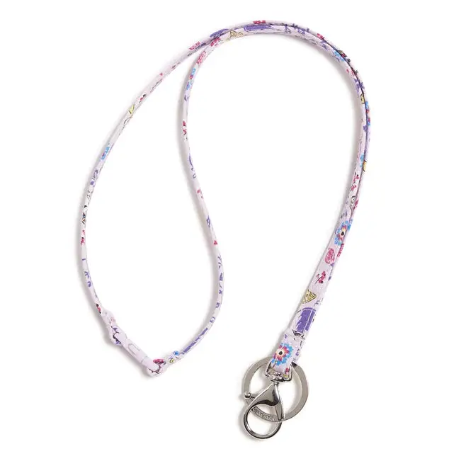 Vera Bradley Belle Lanyard – Disney Breakaway Style With Petite Floral Design 1