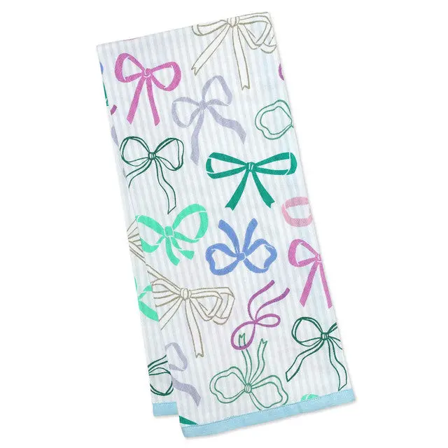 Vibrant Bow-Print Kitchen Towel By Hallmark, 18" X 24" 1