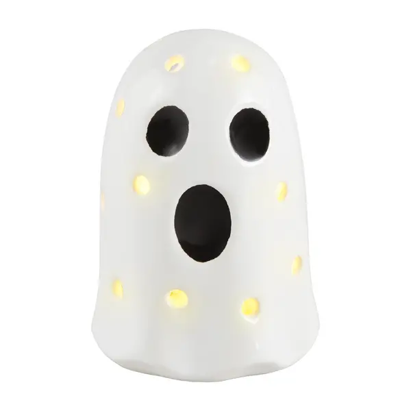 White Ghost Light-Up Sitting Decoration 1