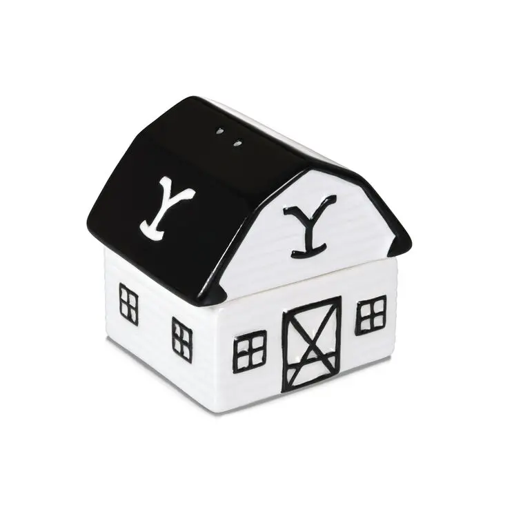 Yellowstone Dutton Ranch Salt & Pepper Shakers – Barn-Stacked Ceramic Set 1