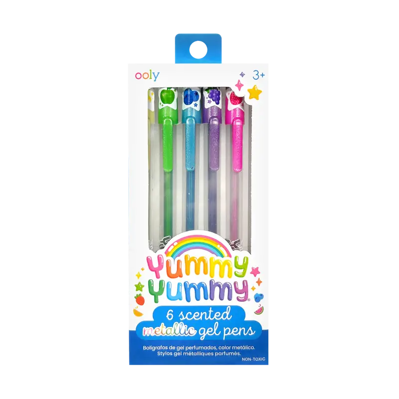 Yummy Yummy Scented Metallic Gel Pen Set – 6-Pack 1