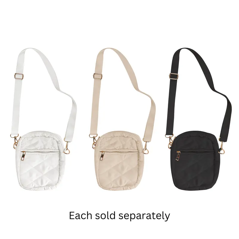 Zoey Puffy Crossbody Bag – Available In White, Ivory, Or Black 1